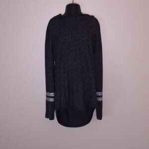 Justice Hooded Shirt, Grey, Kids Size 10